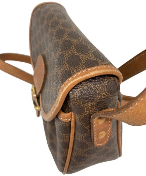 CELINE（セリーヌ）CELINE (セリーヌ) マカダム ミニショルダーバッグ ブラウンの古着・服飾アイテム