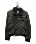 DIESELディーゼル）の古着「レザージャケット」｜ブラック