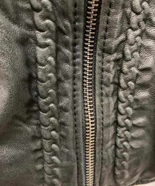 DIESEL（ディーゼル）DIESEL (ディーゼル) レザージャケット ブラック サイズ:XSの古着・服飾アイテム