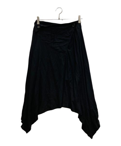 Yohji Yamamoto FEMME（ヨウジヤマモトファム）Yohji Yamamoto Femme (ヨウジヤマモトファム) レーヨンスカート ブラック サイズ:1の古着・服飾アイテム
