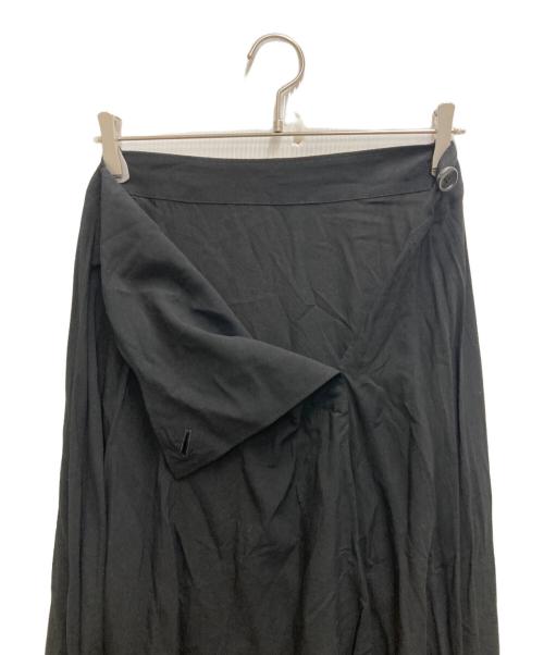 Yohji Yamamoto FEMME（ヨウジヤマモトファム）Yohji Yamamoto Femme (ヨウジヤマモトファム) レーヨンスカート ブラック サイズ:1の古着・服飾アイテム