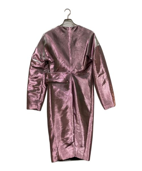 JIL SANDER（ジルサンダー）JIL SANDER (ジルサンダー) メタリックドレス パープル サイズ:36の古着・服飾アイテム