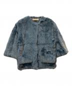 MARNIマルニ）の古着「ラビットファーブルゾン」｜ブルー