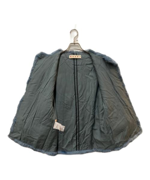 MARNI（マルニ）MARNI (マルニ) ラビットファーブルゾン ブルー サイズ:38の古着・服飾アイテム