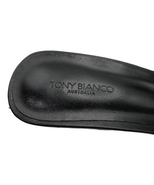 TONY BIANCO（トニービアンコ）TONY BIANCO (トニービアンコ) ANGEL レザーヒールサンダル ブラック サイズ: 5 1/2の古着・服飾アイテム