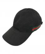 GUCCIグッチ）の古着「GG柄ベースボールキャップ」｜ブラック