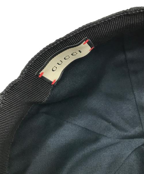 GUCCI（グッチ）GUCCI (グッチ) GG柄ベースボールキャップ ブラックの古着・服飾アイテム