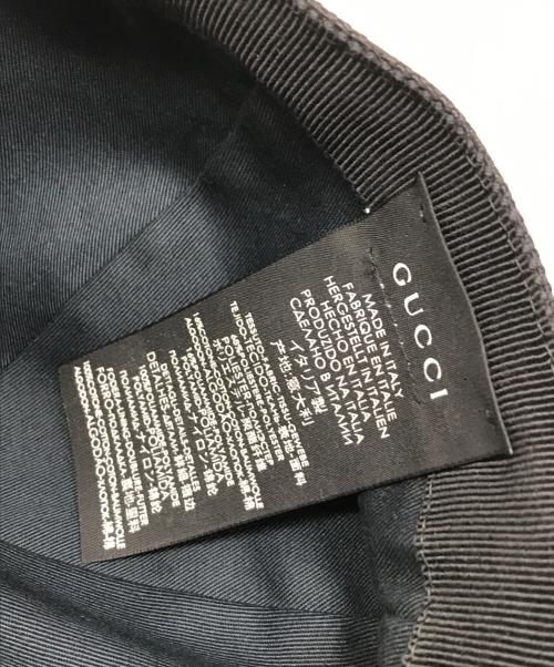 GUCCI（グッチ）GUCCI (グッチ) GG柄ベースボールキャップ ブラックの古着・服飾アイテム