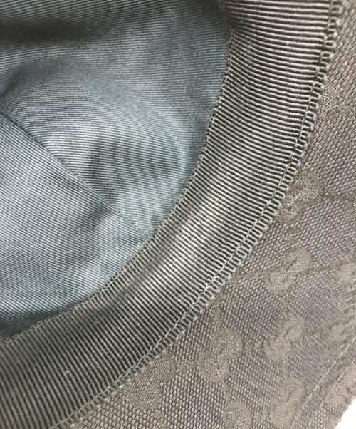 GUCCI（グッチ）GUCCI (グッチ) GG柄ベースボールキャップ ブラックの古着・服飾アイテム