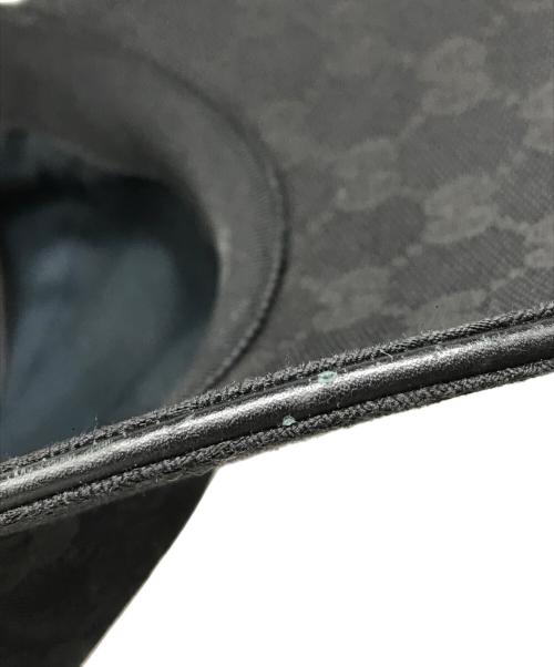 GUCCI（グッチ）GUCCI (グッチ) GG柄ベースボールキャップ ブラックの古着・服飾アイテム