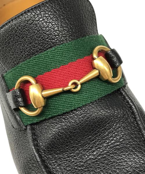 GUCCI（グッチ）GUCCI (グッチ) シェリーライン ビットローファー ブラック サイズ:5の古着・服飾アイテム