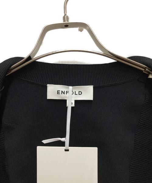 ENFOLD（エンフォルド）ENFOLD (エンフォルド) WAVE CARDIGAN ブラック サイズ:38の古着・服飾アイテム