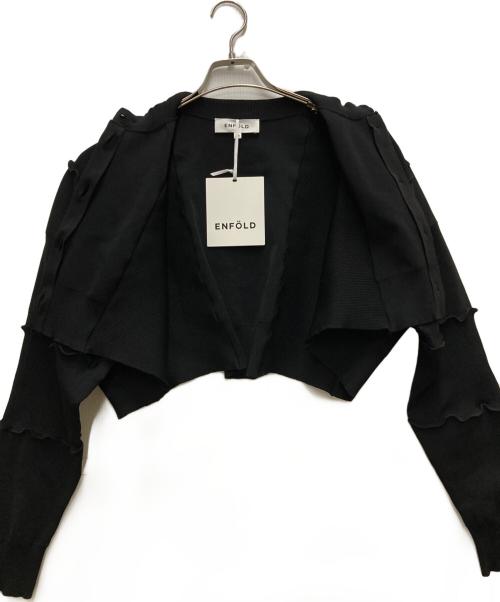 ENFOLD（エンフォルド）ENFOLD (エンフォルド) WAVE CARDIGAN ブラック サイズ:38の古着・服飾アイテム