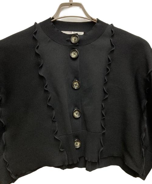 ENFOLD（エンフォルド）ENFOLD (エンフォルド) WAVE CARDIGAN ブラック サイズ:38の古着・服飾アイテム