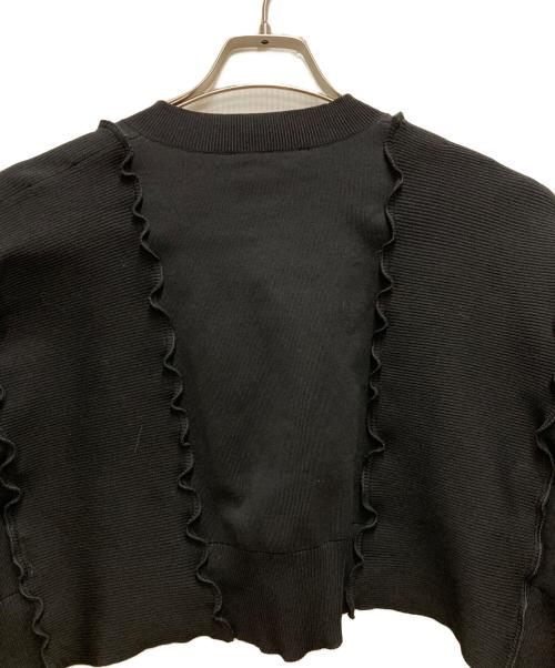 ENFOLD（エンフォルド）ENFOLD (エンフォルド) WAVE CARDIGAN ブラック サイズ:38の古着・服飾アイテム