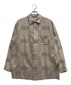 SOWBOWソウボウ）の古着「コットンネルチェックシャツ」｜ベージュ
