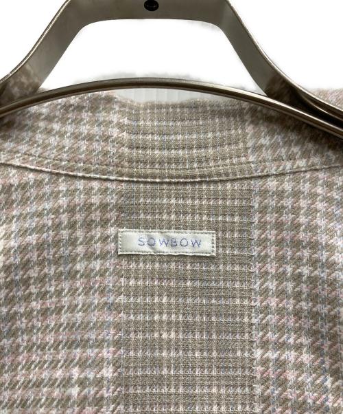 SOWBOW（ソウボウ）SOWBOW (ソウボウ) コットンネルチェックシャツ ベージュ サイズ:3の古着・服飾アイテム