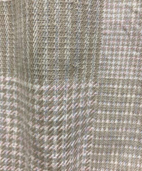 SOWBOW（ソウボウ）SOWBOW (ソウボウ) コットンネルチェックシャツ ベージュ サイズ:3の古着・服飾アイテム