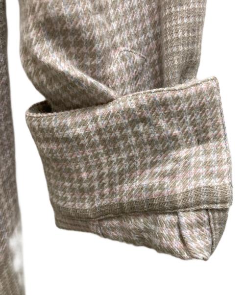 SOWBOW（ソウボウ）SOWBOW (ソウボウ) コットンネルチェックシャツ ベージュ サイズ:3の古着・服飾アイテム