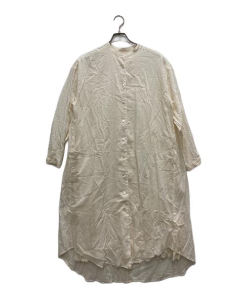 ikkuna/SUZUKI TAKAYUKI（イクナ/スズキタカユキ）ikkuna/suzuki takayuki (イクナ/スズキタカユキ) ギャザーワンピース ホワイト サイズ:1の古着・服飾アイテム