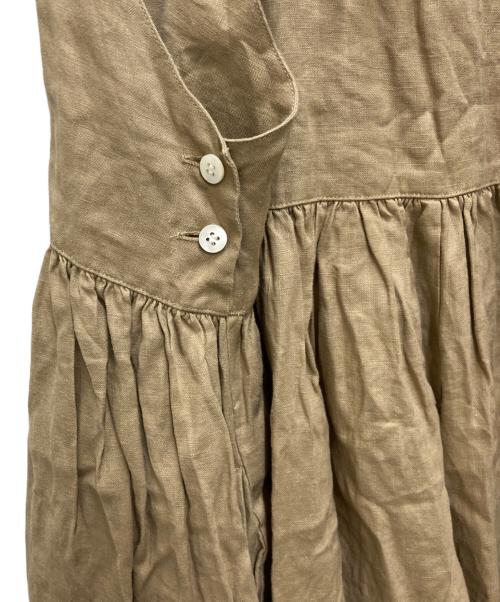 ikkuna/SUZUKI TAKAYUKI（イクナ/スズキタカユキ）ikkuna/suzuki takayuki (イクナ/スズキタカユキ) リネンサロペット ベージュ サイズ:1の古着・服飾アイテム