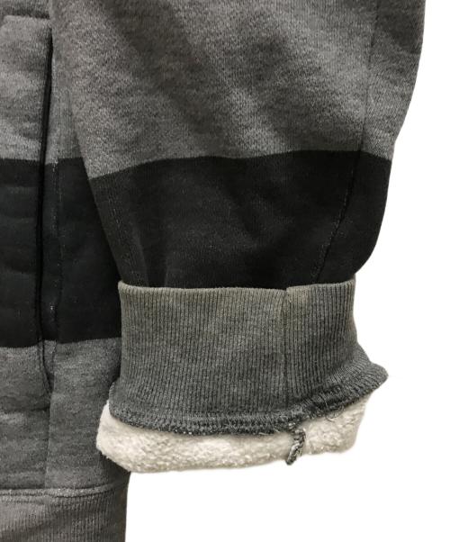 stussy（ステューシー）stussy (ステューシー) 90`Sボーダージップフーディ グレー サイズ:Lの古着・服飾アイテム