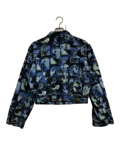 GAULTIER JEANS（ゴルチエジーンズ）GAULTIER JEANS (ゴルチエジーンズ) 総柄ジャケット ブルー サイズ:46の古着・服飾アイテム