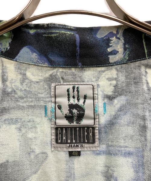 GAULTIER JEANS（ゴルチエジーンズ）GAULTIER JEANS (ゴルチエジーンズ) 総柄ジャケット ブルー サイズ:46の古着・服飾アイテム