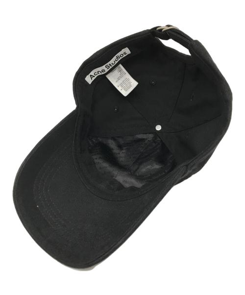 Acne studios（アクネ ストゥディオス）ACNE STUDIOS (アクネ ストゥディオス) ツイルロゴキャップ ブラックの古着・服飾アイテム