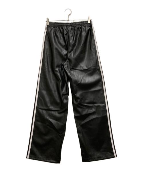 adidas（アディダス）adidas (アディダス) 3ストライプフェイクレザーパンツ ブラック サイズ:Ⅿの古着・服飾アイテム