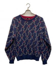 Yves Saint Laurent（イヴサンローラン）の古着「90's マルチデザインニット」｜ネイビー
