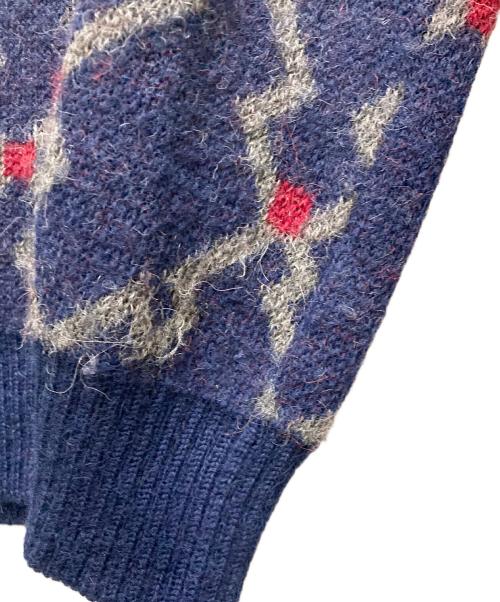Yves Saint Laurent（イヴサンローラン）Yves Saint Laurent (イヴサンローラン) 90's マルチデザインニット ネイビー サイズ:Mの古着・服飾アイテム