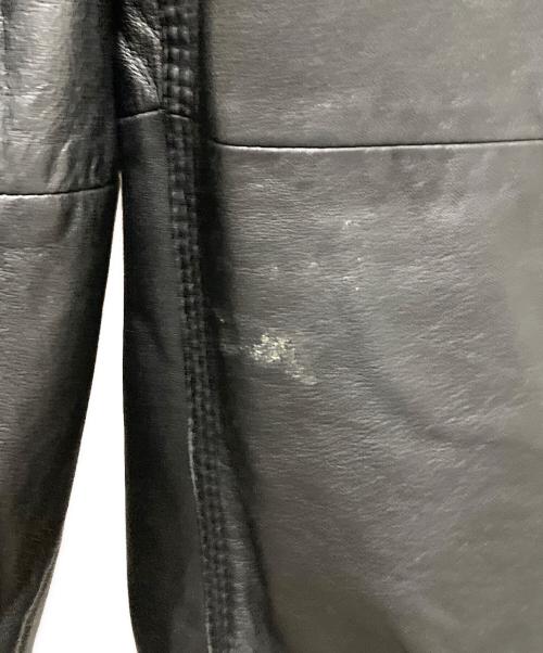 DIESEL（ディーゼル）DIESEL (ディーゼル) シープレザーフーデッドジャケット ブラック サイズ:Lの古着・服飾アイテム