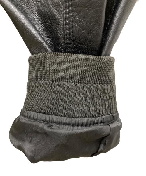 DIESEL（ディーゼル）DIESEL (ディーゼル) シープレザーフーデッドジャケット ブラック サイズ:Lの古着・服飾アイテム