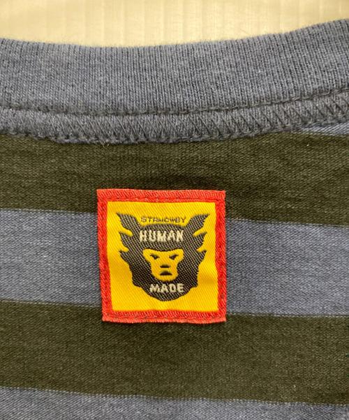 HUMAN MADE（ヒューマンメイド）HUMAN MADE (ヒューマンメイド) STRIPED L/S T-SHIRT ネイビー サイズ:Sの古着・服飾アイテム