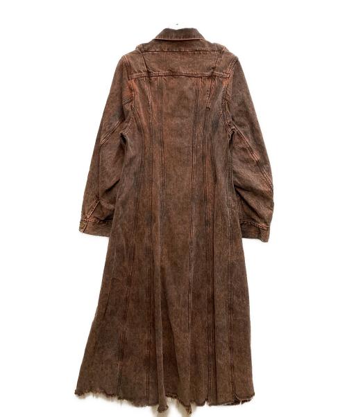 Maison MIHARA YASUHIRO（メゾン ミハラ ヤスヒロ）Maison MIHARA YASUHIRO (メゾン ミハラ ヤスヒロ) 製品染めデニムコート グレー×オレンジ サイズ:freeの古着・服飾アイテム