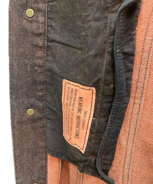 Maison MIHARA YASUHIRO（メゾン ミハラ ヤスヒロ）Maison MIHARA YASUHIRO (メゾン ミハラ ヤスヒロ) 製品染めデニムコート グレー×オレンジ サイズ:freeの古着・服飾アイテム