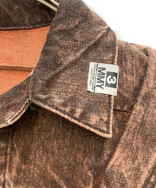 Maison MIHARA YASUHIRO（メゾン ミハラ ヤスヒロ）Maison MIHARA YASUHIRO (メゾン ミハラ ヤスヒロ) 製品染めデニムコート グレー×オレンジ サイズ:freeの古着・服飾アイテム