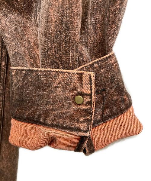 Maison MIHARA YASUHIRO（メゾン ミハラ ヤスヒロ）Maison MIHARA YASUHIRO (メゾン ミハラ ヤスヒロ) 製品染めデニムコート グレー×オレンジ サイズ:freeの古着・服飾アイテム