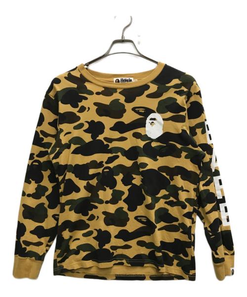 A BATHING APE（ア ベイシング エイプ）A BATHING APE (ア ベイシング エイプ) ダックカモカットソー ベージュ サイズ:Sの古着・服飾アイテム