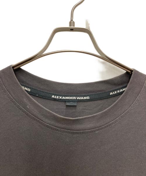 ALEXANDER WANG（アレキサンダー・ワン）ALEXANDER WANG (アレキサンダーワン) 刺繍ロングスリーブカットソー グレー サイズ:Sの古着・服飾アイテム