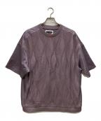 MAISON SPECIALメゾンスペシャル）の古着「Blister Combination Prime-Over Crew Neck T-Shirt」｜パープル