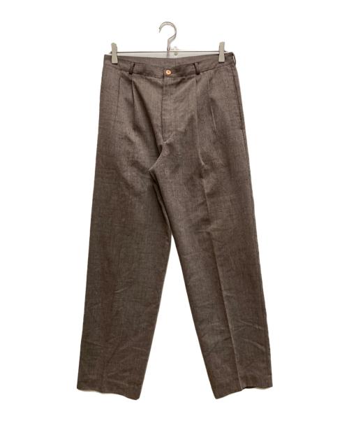 LEVI'S SEVENS（リーバイスセブンズ）LEVI'S SEVENS (リーバイスセブンズ) 80`Sネップ2タックスラックス ブラウン サイズ:表記無しの古着・服飾アイテム