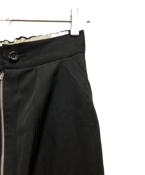 Ujoh（ウジョー）UJOH (ウジョー) ウールツイルドッキングフレアスカート ブラック サイズ:1の古着・服飾アイテム