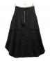 UJOH（ウジョー）の古着「ウールツイルドッキングフレアスカート」｜ブラック