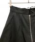 中古・古着 UJOH (ウジョー) ウールツイルドッキングフレアスカート ブラック サイズ:1：8000円
