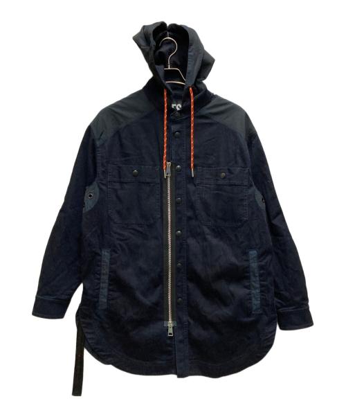 DIESEL（ディーゼル）DIESEL (ディーゼル) ナイロンコンビデニムフードジャケット インディゴ サイズ:XSの古着・服飾アイテム