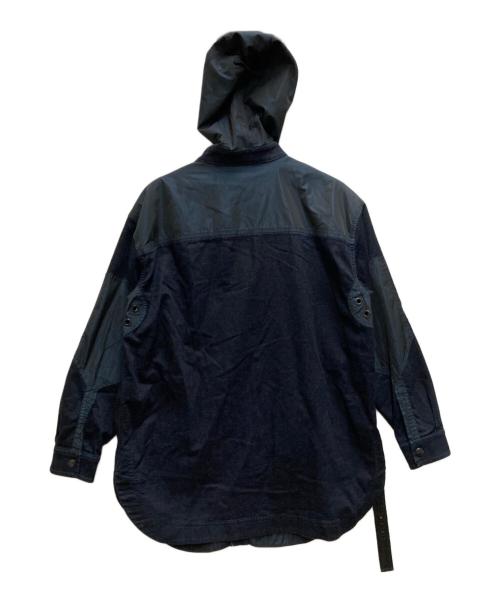 DIESEL（ディーゼル）DIESEL (ディーゼル) ナイロンコンビデニムフードジャケット インディゴ サイズ:XSの古着・服飾アイテム