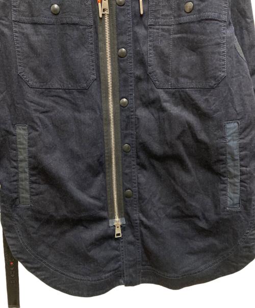 DIESEL（ディーゼル）DIESEL (ディーゼル) ナイロンコンビデニムフードジャケット インディゴ サイズ:XSの古着・服飾アイテム