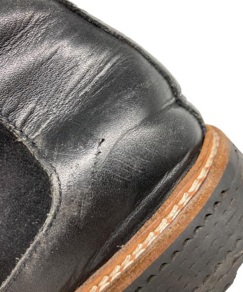 Maison Martin Margiela（メゾンマルタンマルジェラ）Maison Martin Margiela (メゾンマルタンマルジェラ) ホワイトステッチチャッカーブーツ ブラック サイズ:44の古着・服飾アイテム